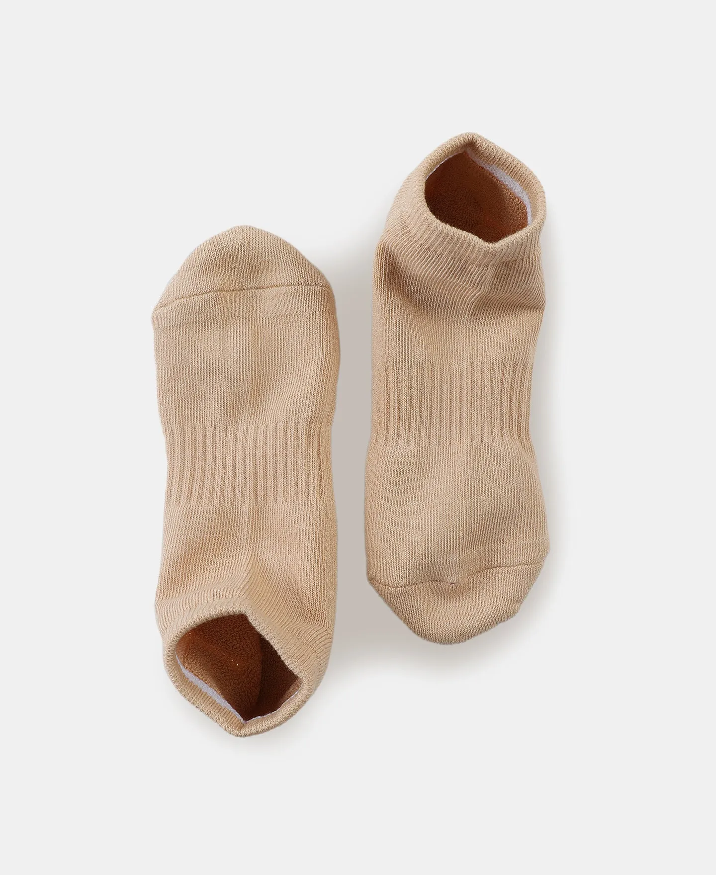 Colored Cotton Low Cut Socks - Apricot