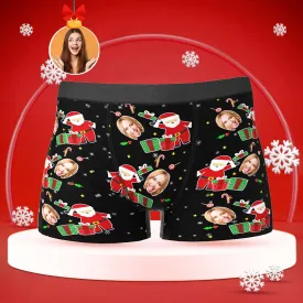 Custom Face Boxers Funny Briefs Men's Shorts With Girlfriend Photo Christmas Surprise Gift