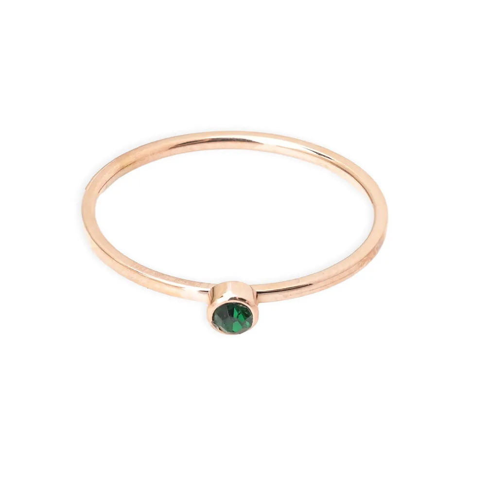 Cute Birthstone Ring | 18k Rose Gold Plated