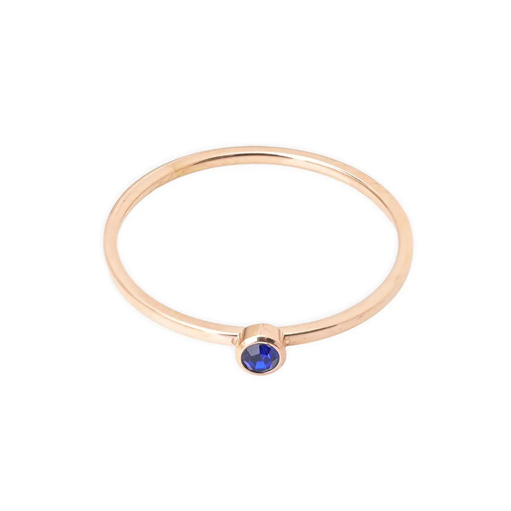 Cute Birthstone Ring | 18k Rose Gold Plated