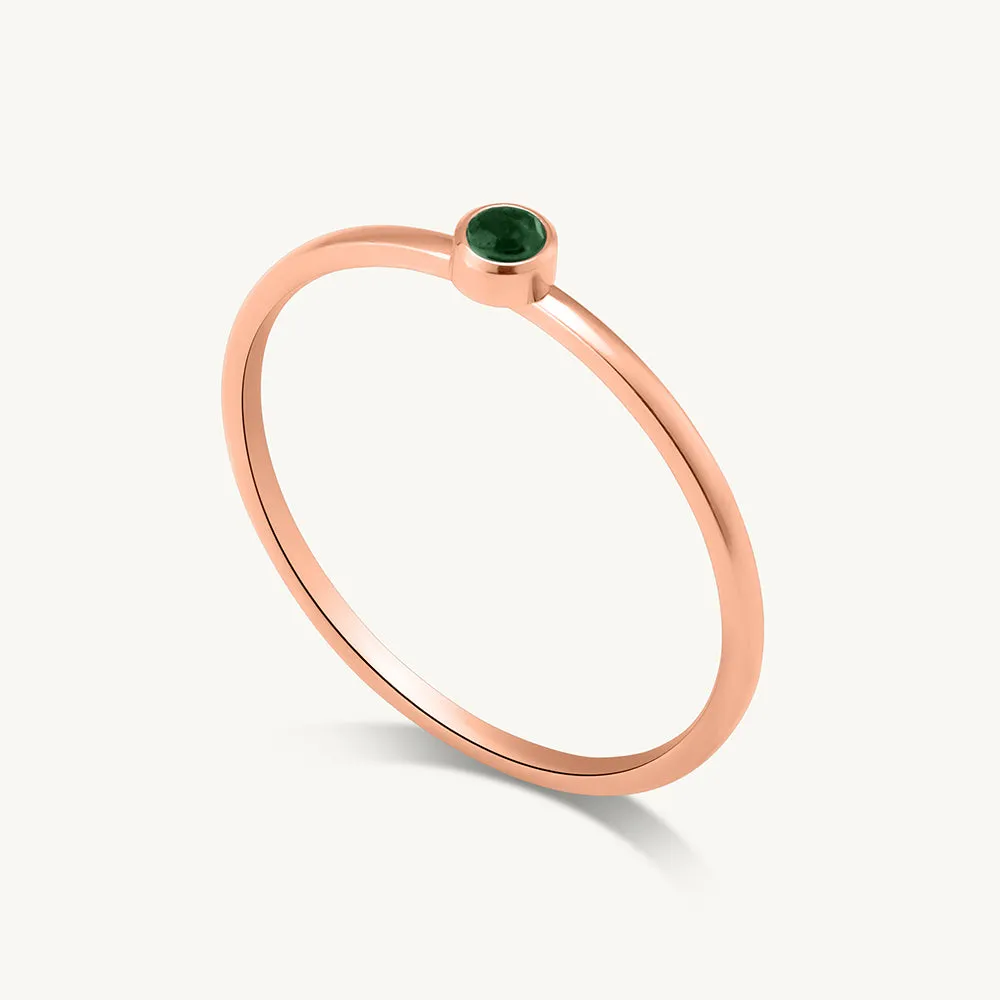 Cute Birthstone Ring | 18k Rose Gold Plated