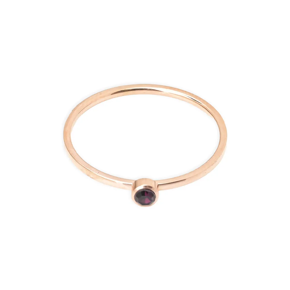 Cute Birthstone Ring | 18k Rose Gold Plated