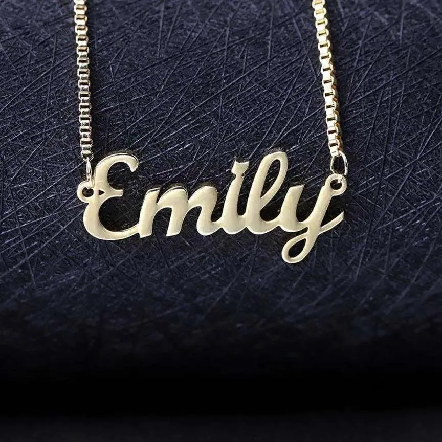 Cute Custom Box Chain Necklace