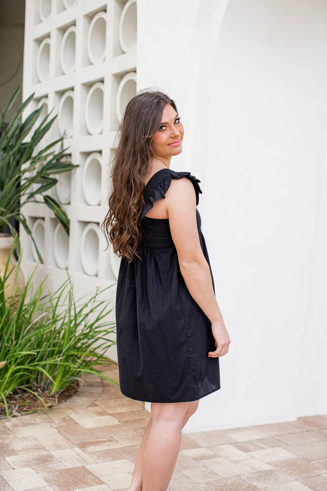 Cutest Black Ruffle Dress