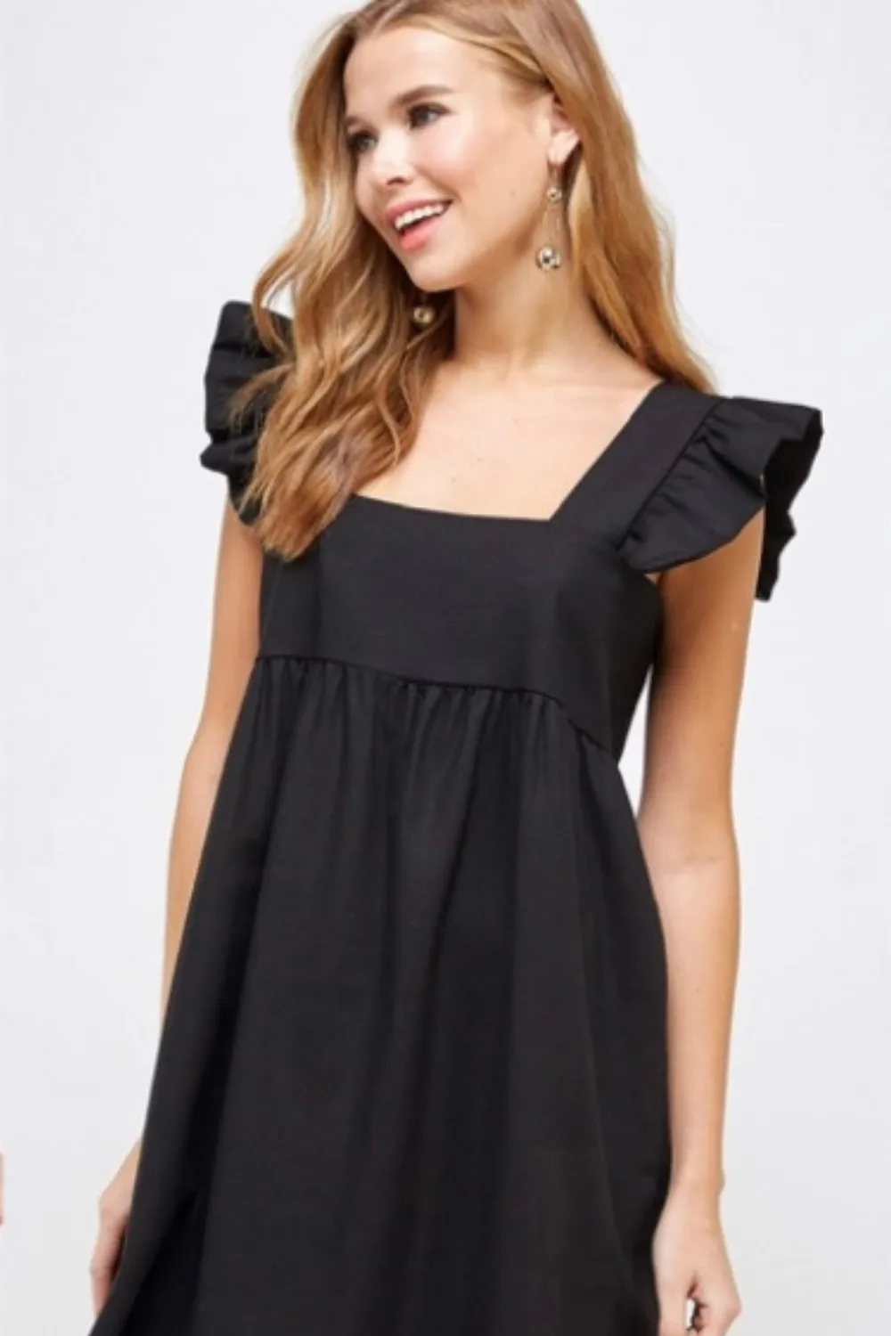 Cutest Black Ruffle Dress