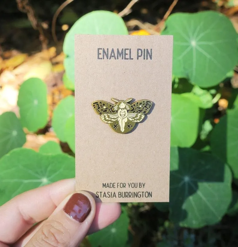 Death's Head Hawk Moth Girl | Enamel Pin