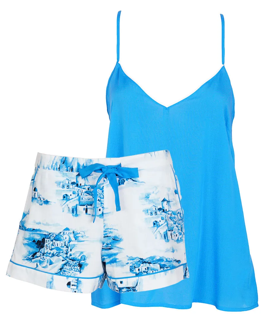 Donna Modal Cami and Santorini Print Shorty Set