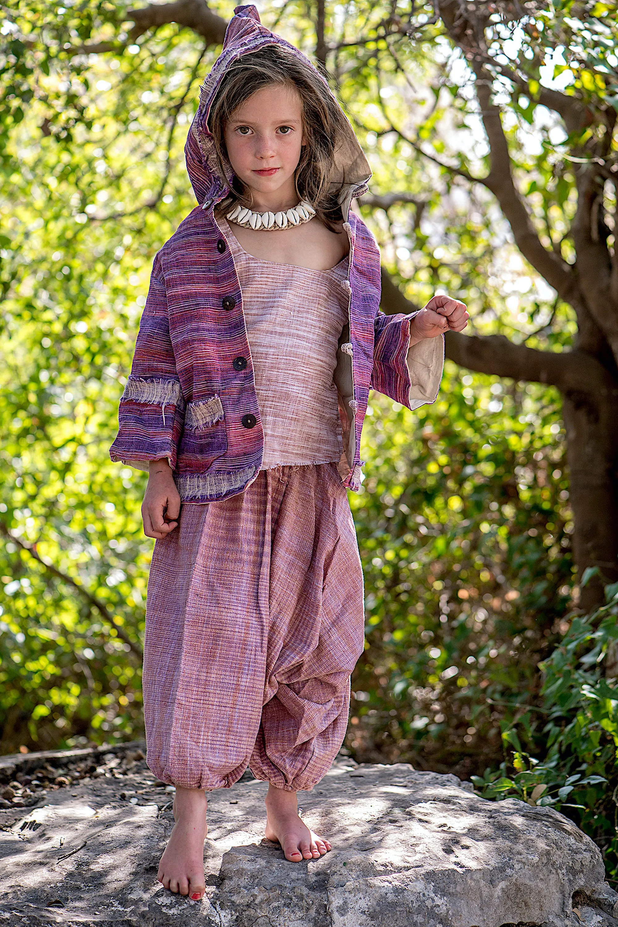 Earthy Pixie Children Jacket ⋙ Handwoven Khadi Cotton