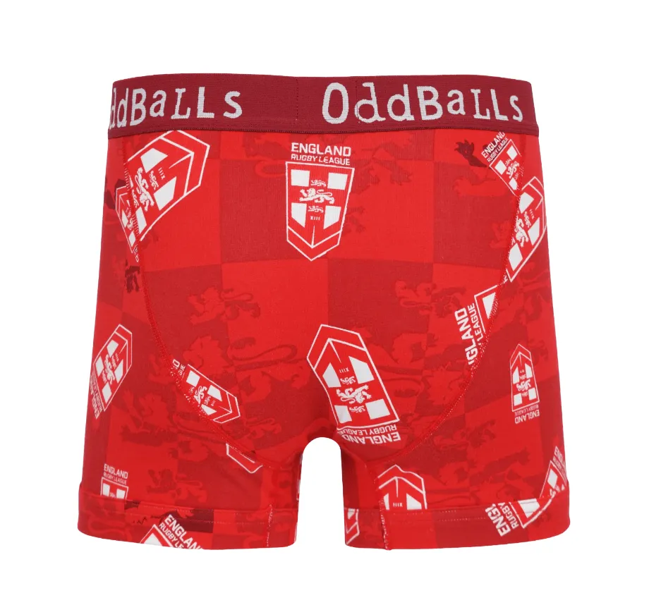 England Rugby League Red - Mens Boxer Shorts