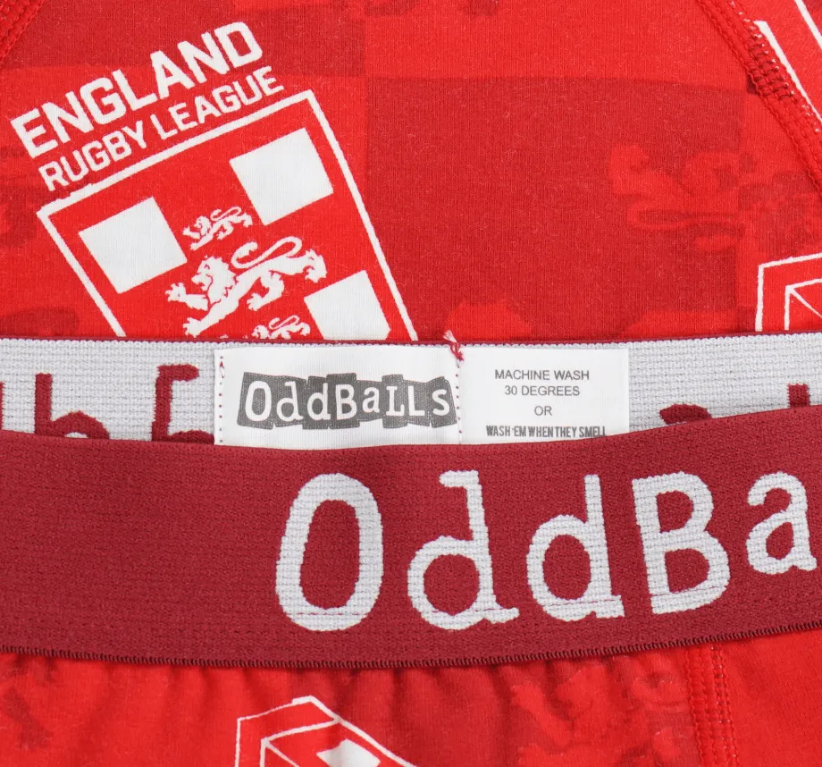 England Rugby League Red - Mens Boxer Shorts