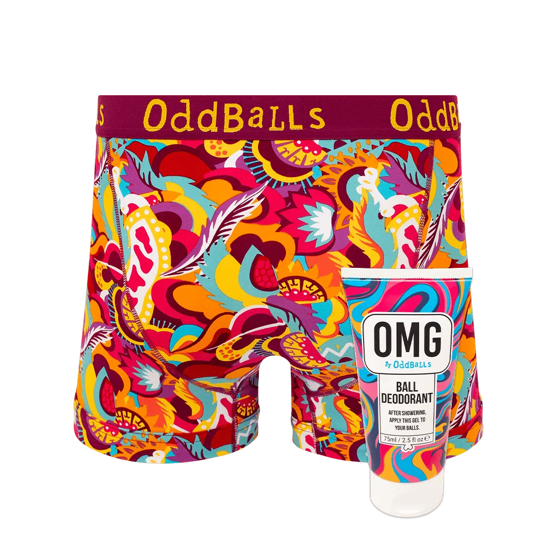 Festival - Mens Boxer Shorts & Ball Deodorant Bundle