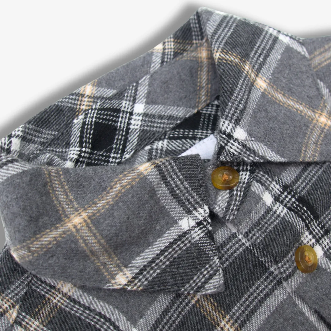 Flannel Shirt | Greige Plaid