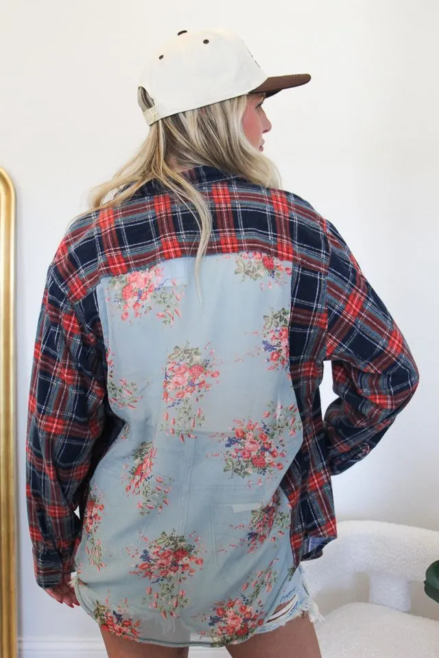 Floral Back Flannel #4