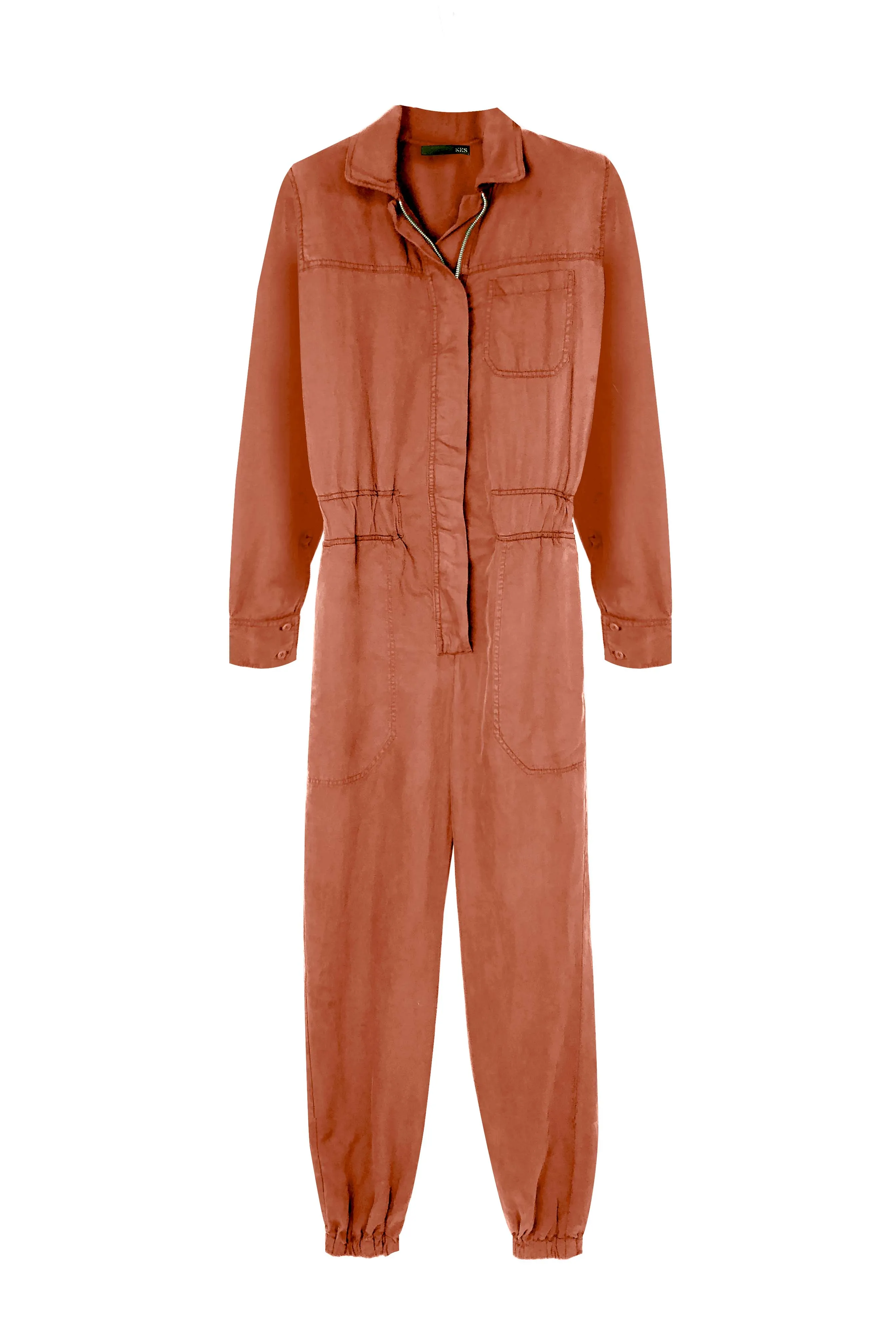 Fortuna Organic Cotton Twill Jumpsuit - Almond