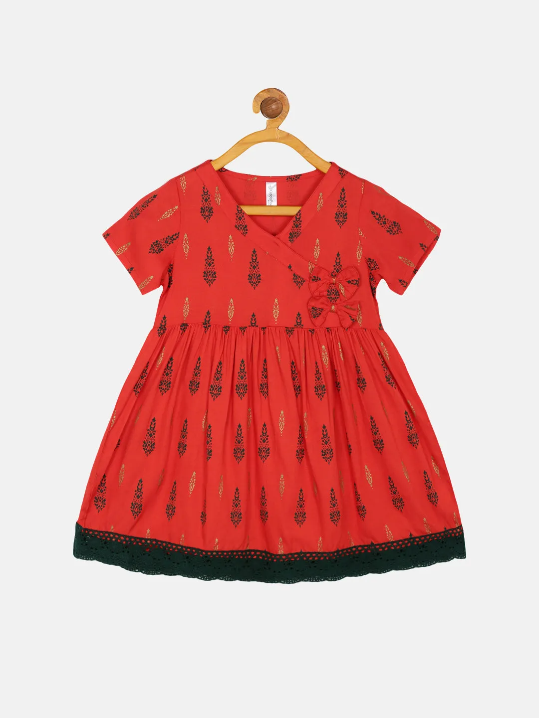 Girls Angrakha Kurti Co-ord set