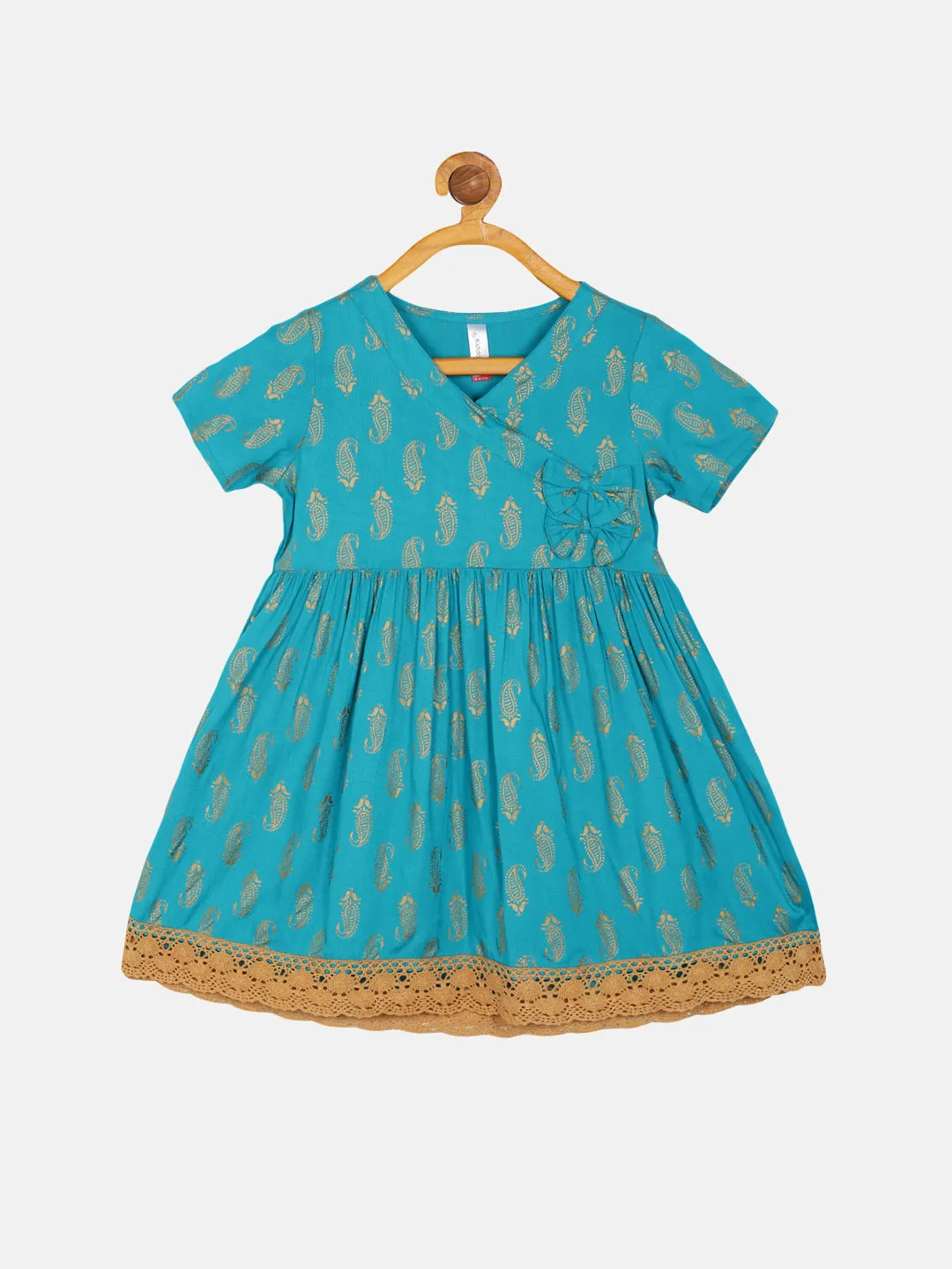 Girls Angrakha Kurti Co-ord set