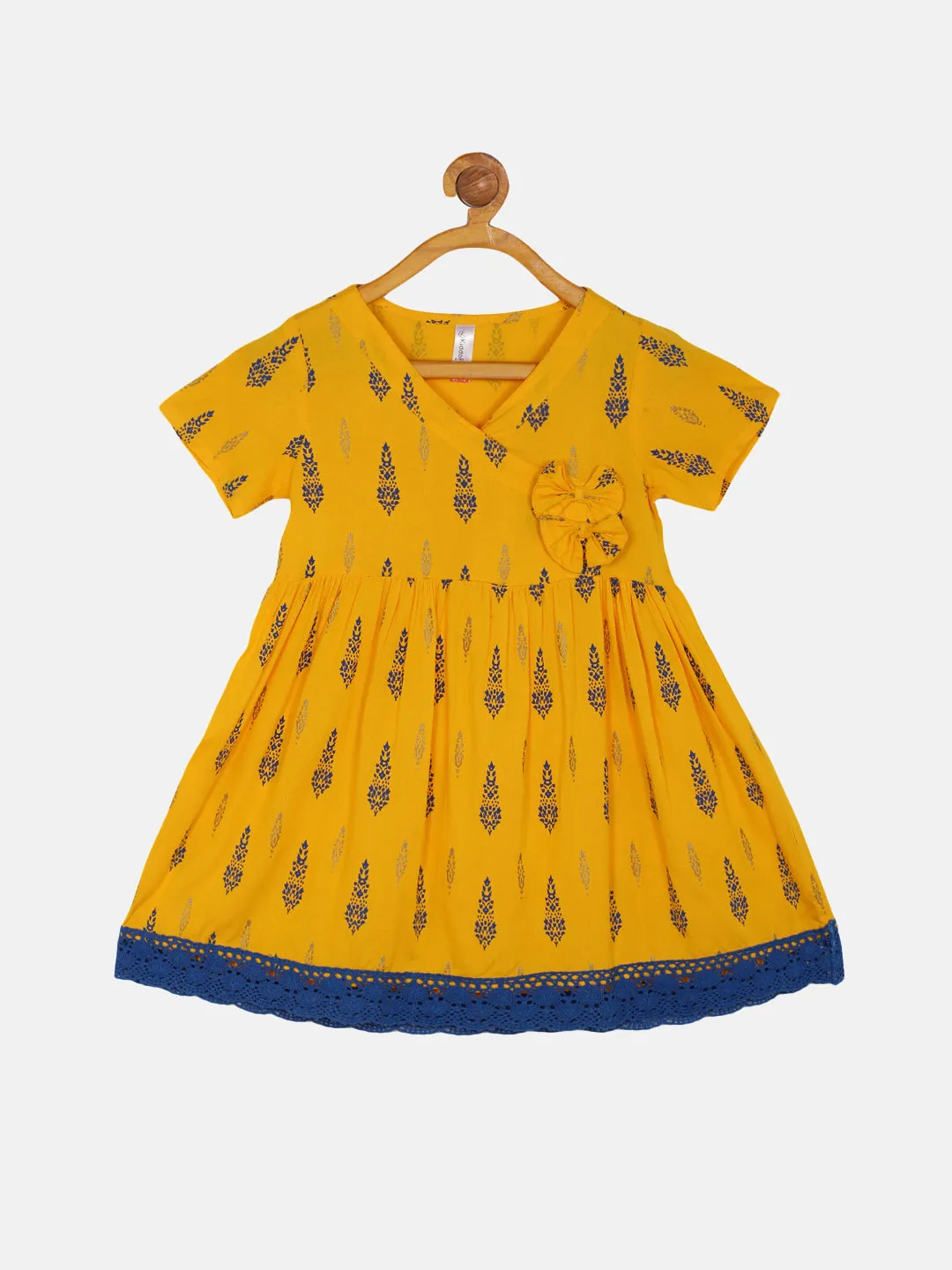 Girls Angrakha Kurti Co-ord set