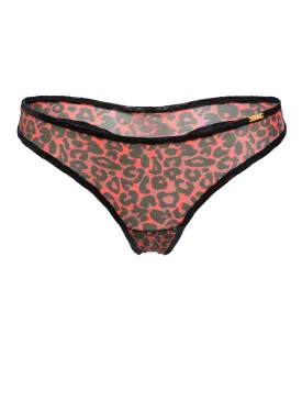 Glossies Leopard Thong