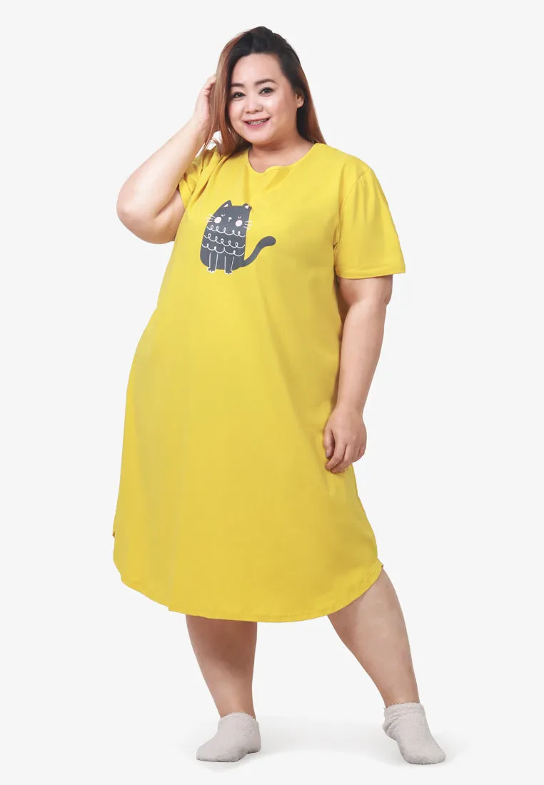 Greycat Cotton Jersey Sleep Dress - Yellow