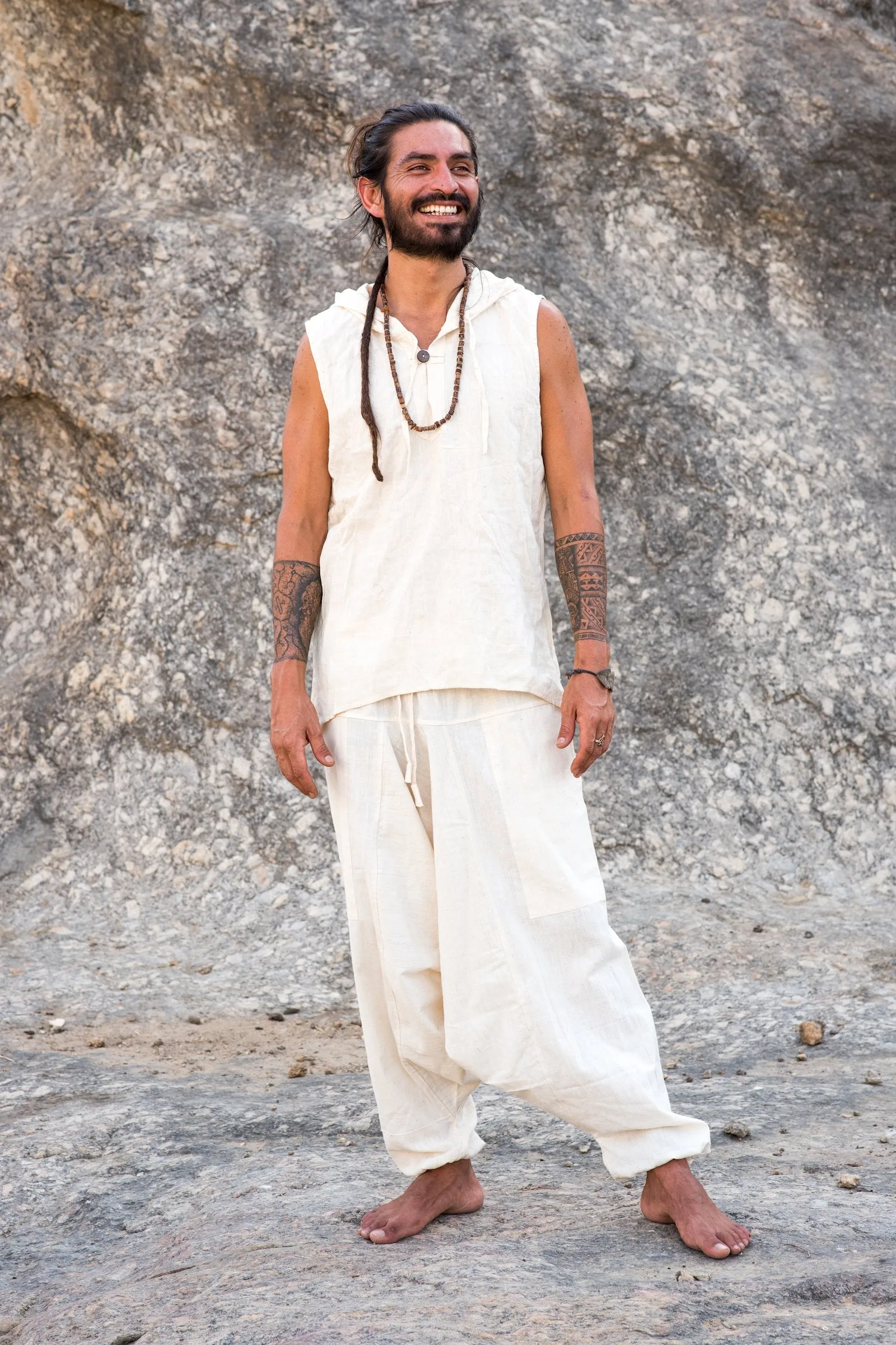 Harem Pants ⋘⋙ Handwoven Natural Khadi Cotton