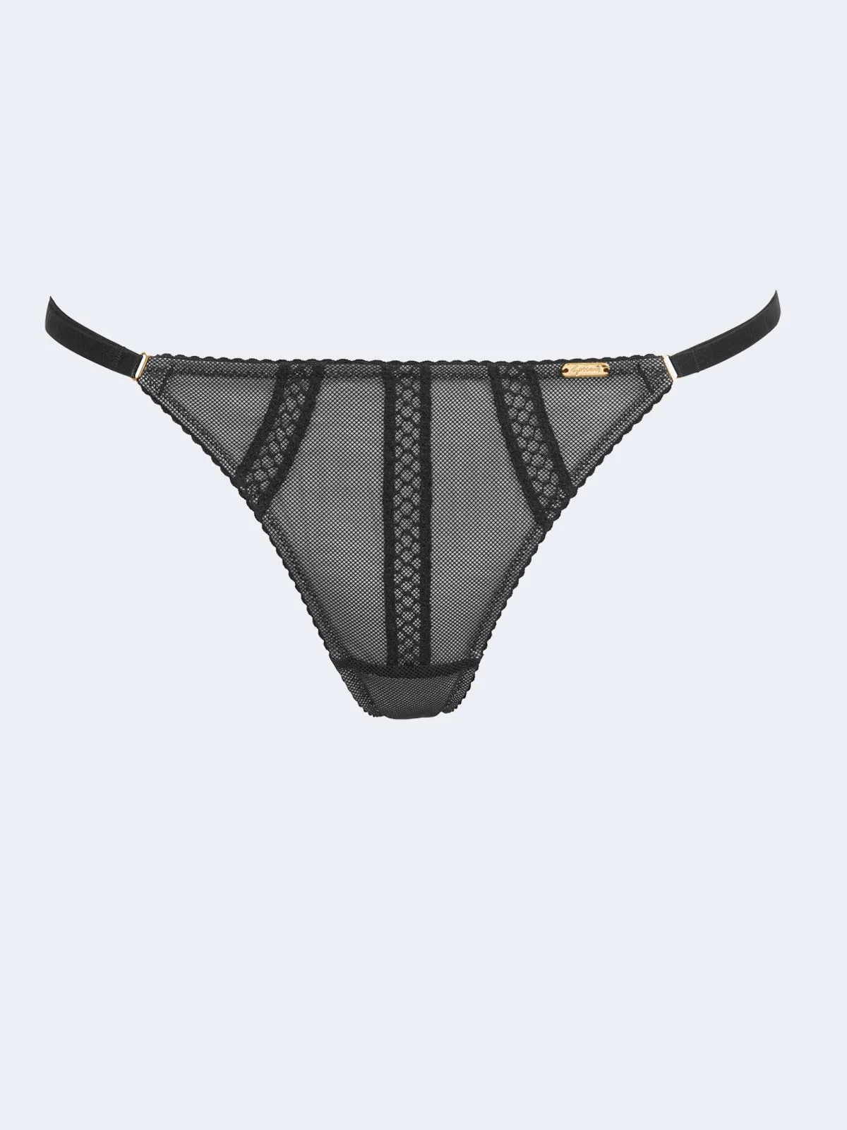 Helena Shadow Mesh Strappy Thong