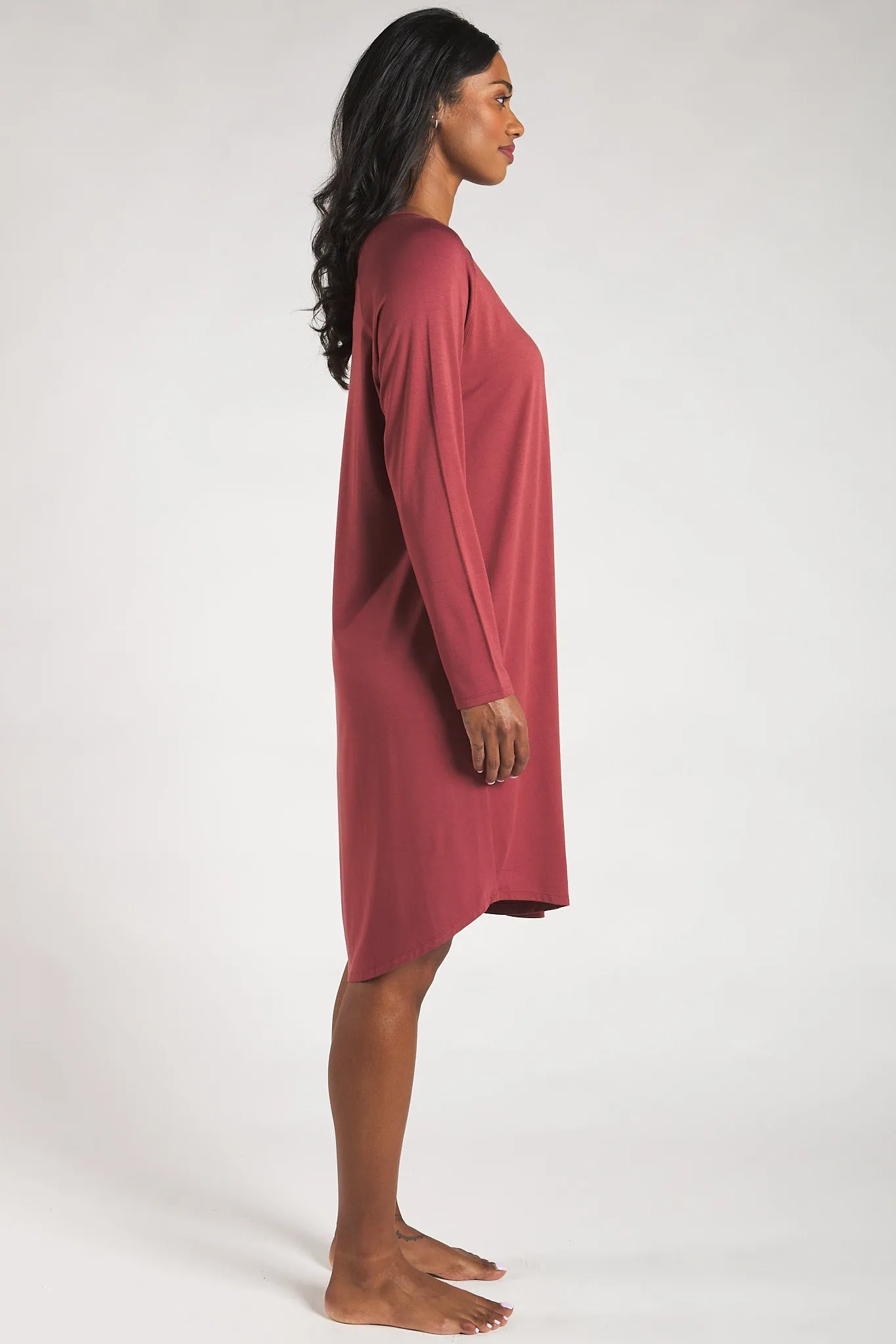 Hush Bamboo Sleep Dress - Rosewood