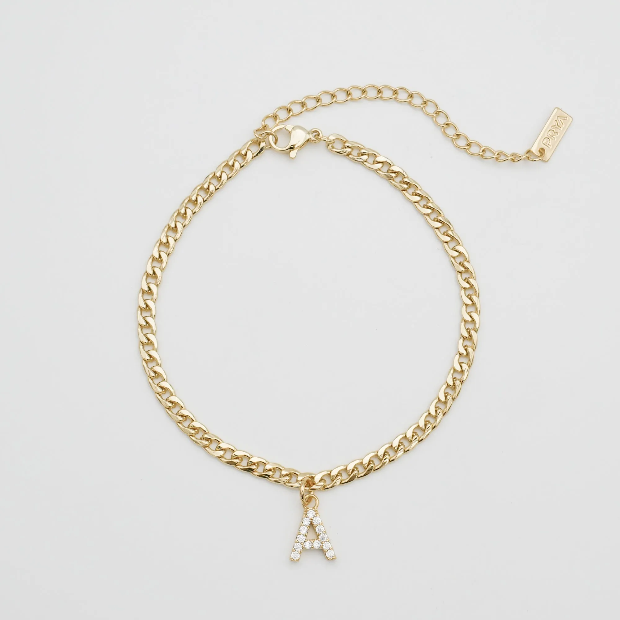 ICY Initial Anklet | Cuban