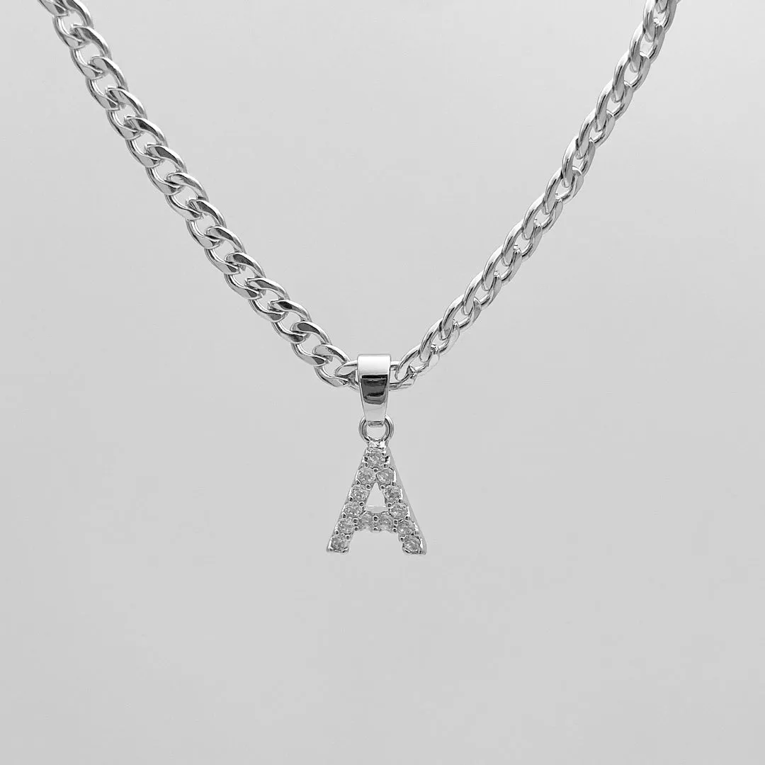 ICY Initial Necklace | Cuban