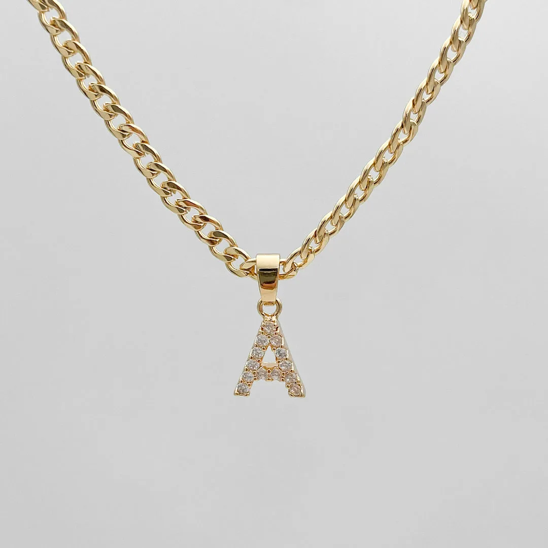 ICY Initial Necklace | Cuban