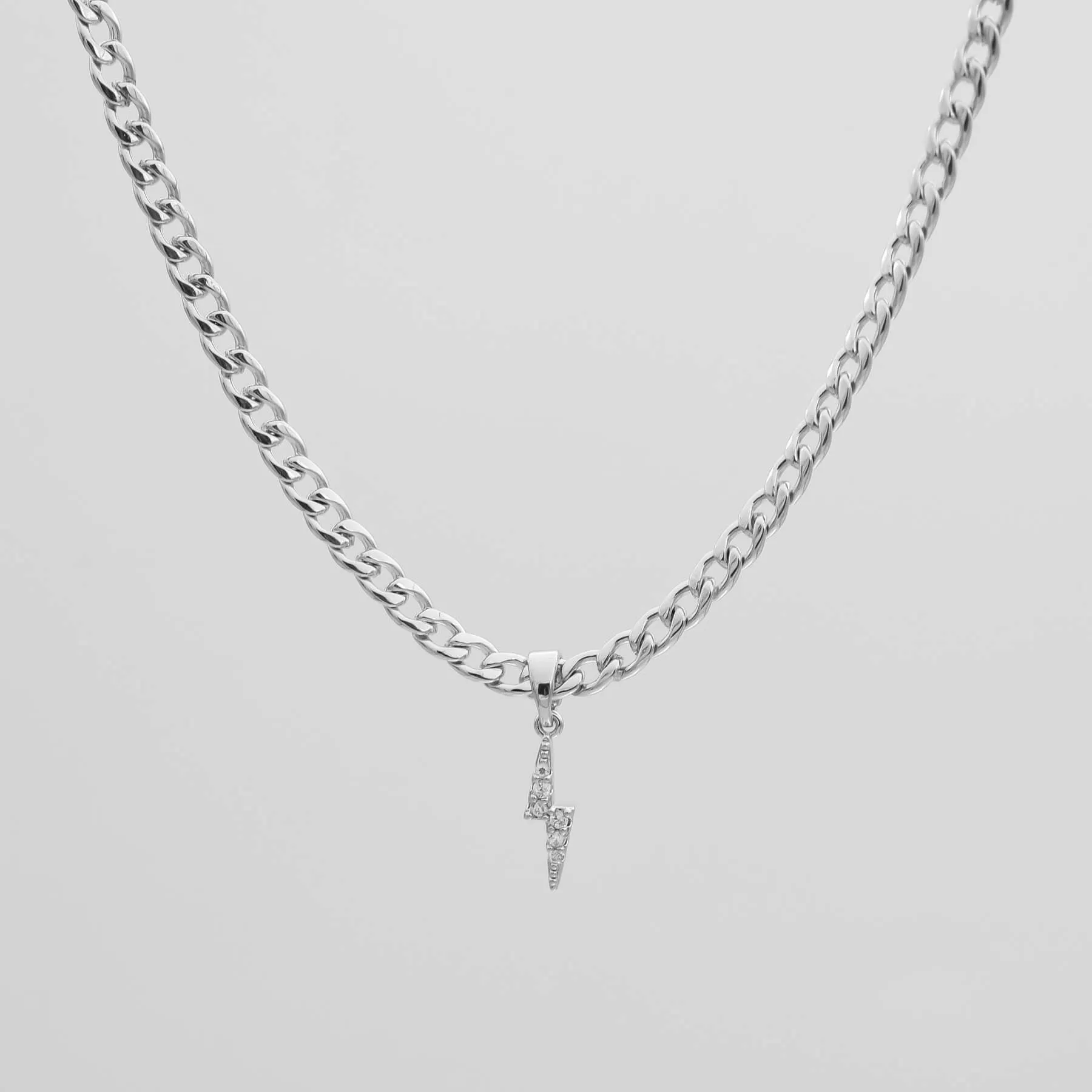 ICY Lightning Bolt Cuban Necklace