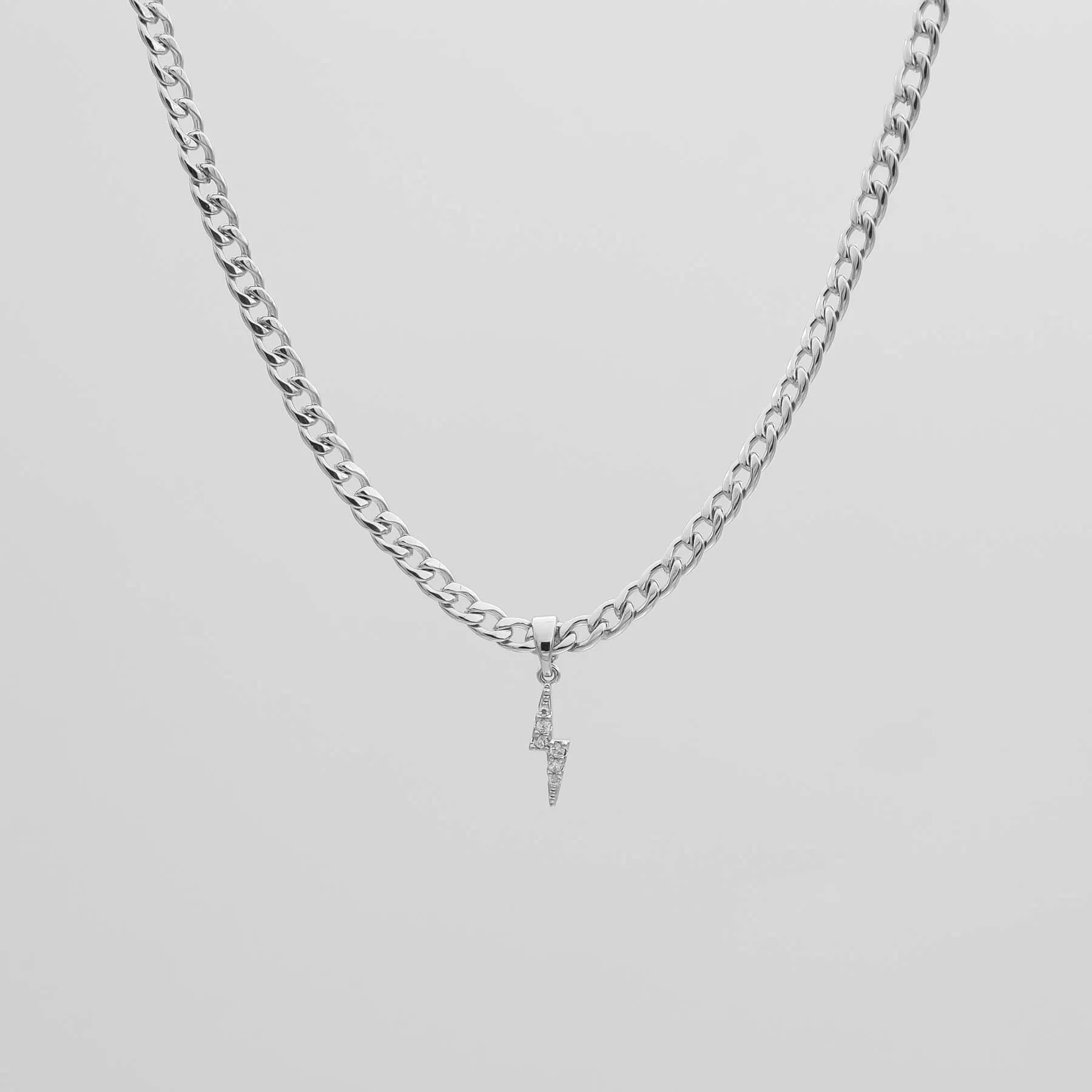 ICY Lightning Bolt Cuban Necklace