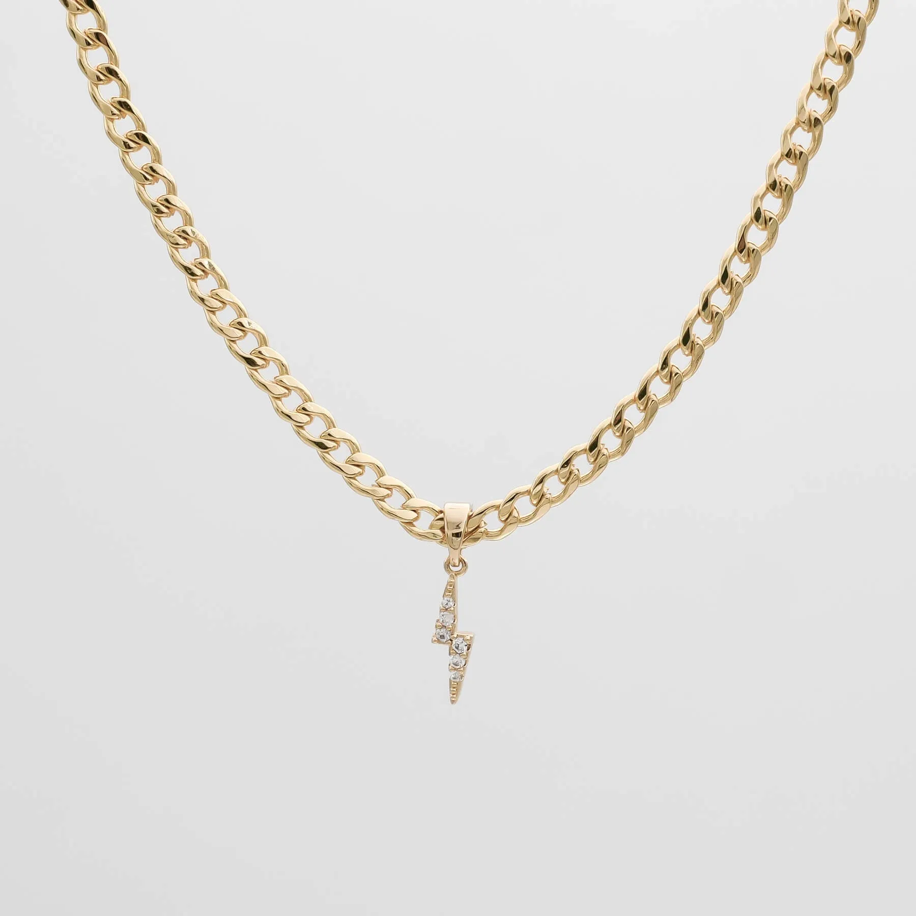 ICY Lightning Bolt Cuban Necklace