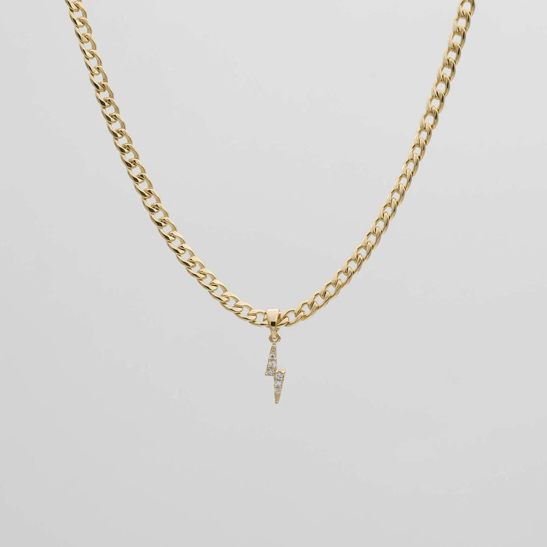 ICY Lightning Bolt Cuban Necklace