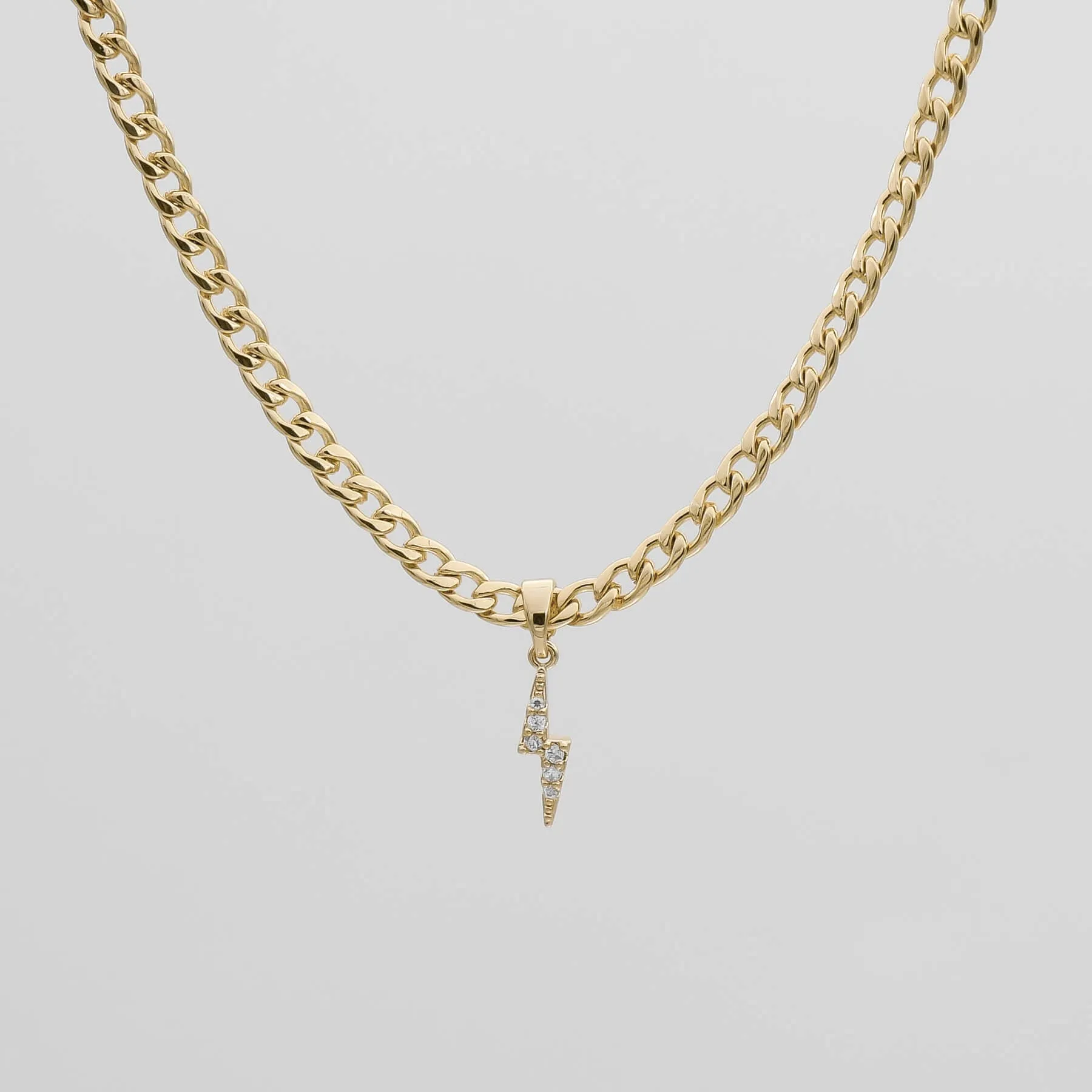 ICY Lightning Bolt Cuban Necklace