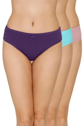 Inner Elastic Full Coverage Mid Rise Bikini Panty (Pack of 3)