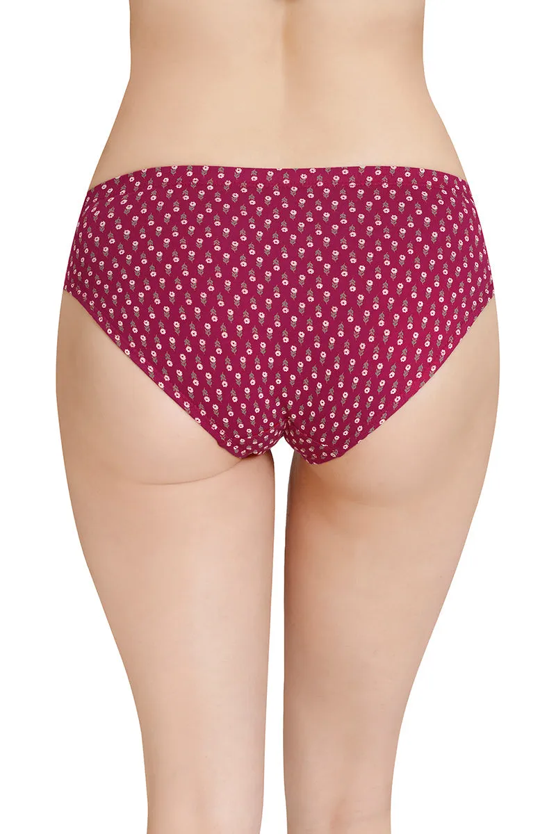 Inner Elastic Printed Mid Rise Bikini Panty (Pack of 3)