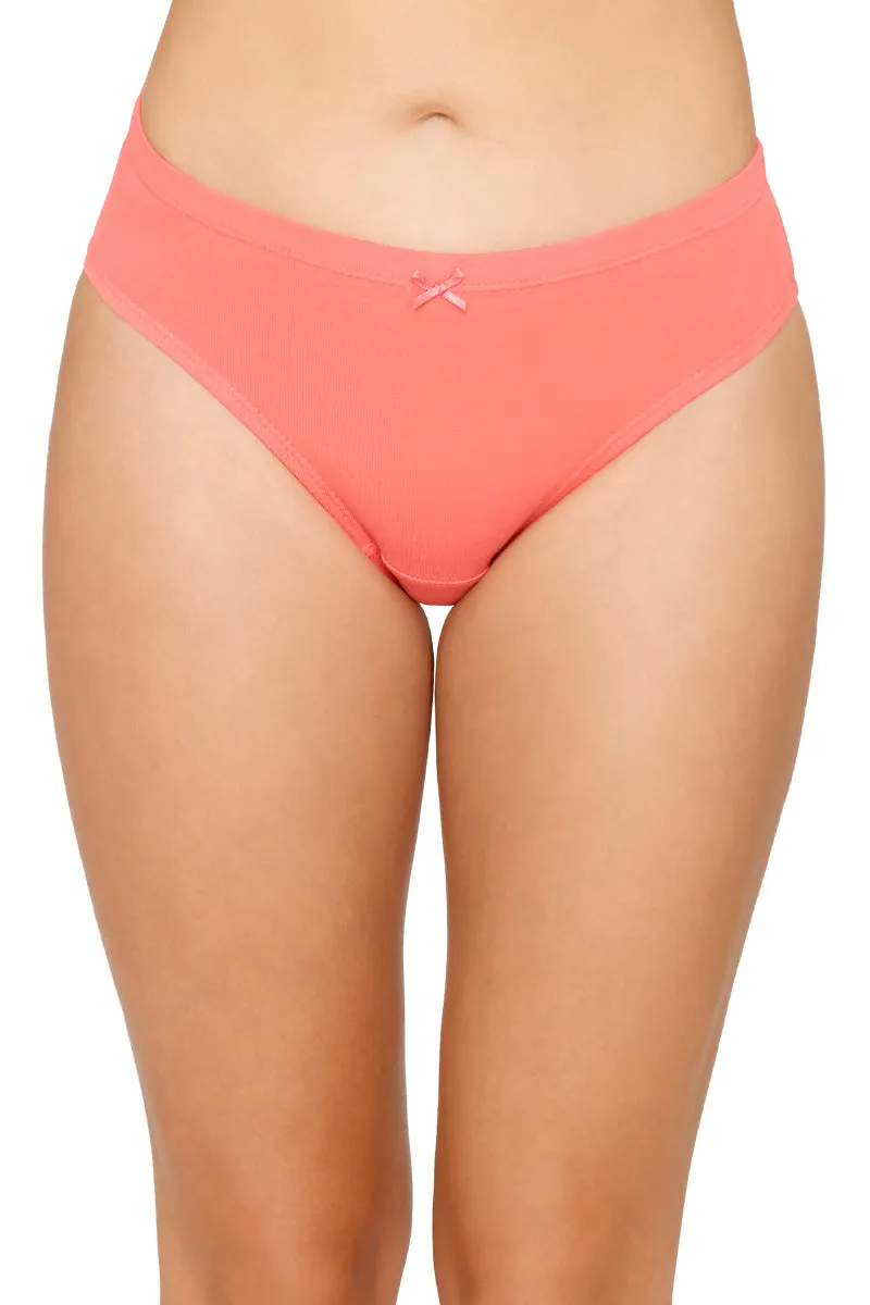 Inner Elastic Solid Mid Rise Bikini Panty (Pack of 3)