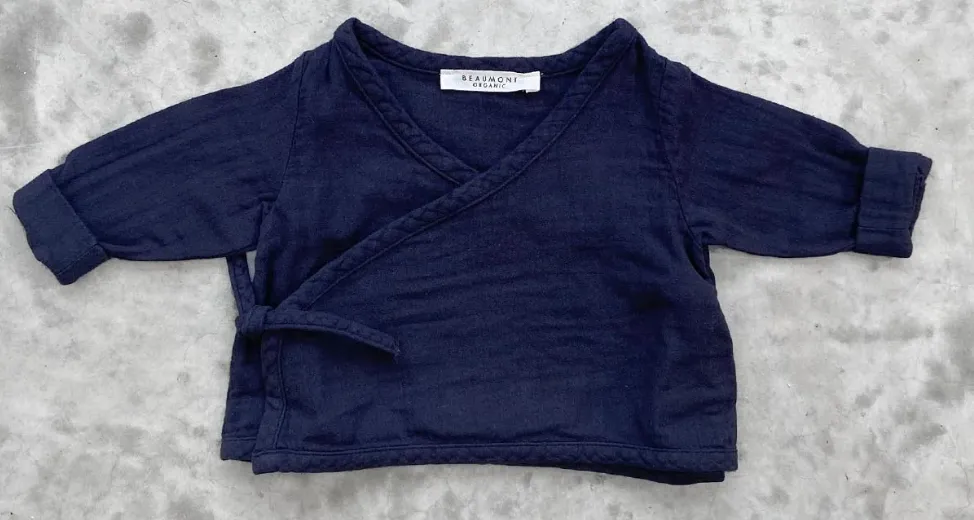 Jael Organic Cotton Baby Top In Navy