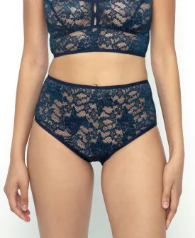 Lace brief in Ink