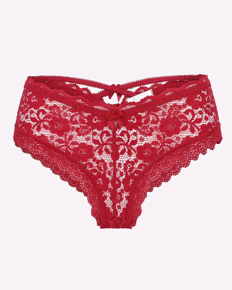 Lace Fairy Criss Cross Back Floral Panties