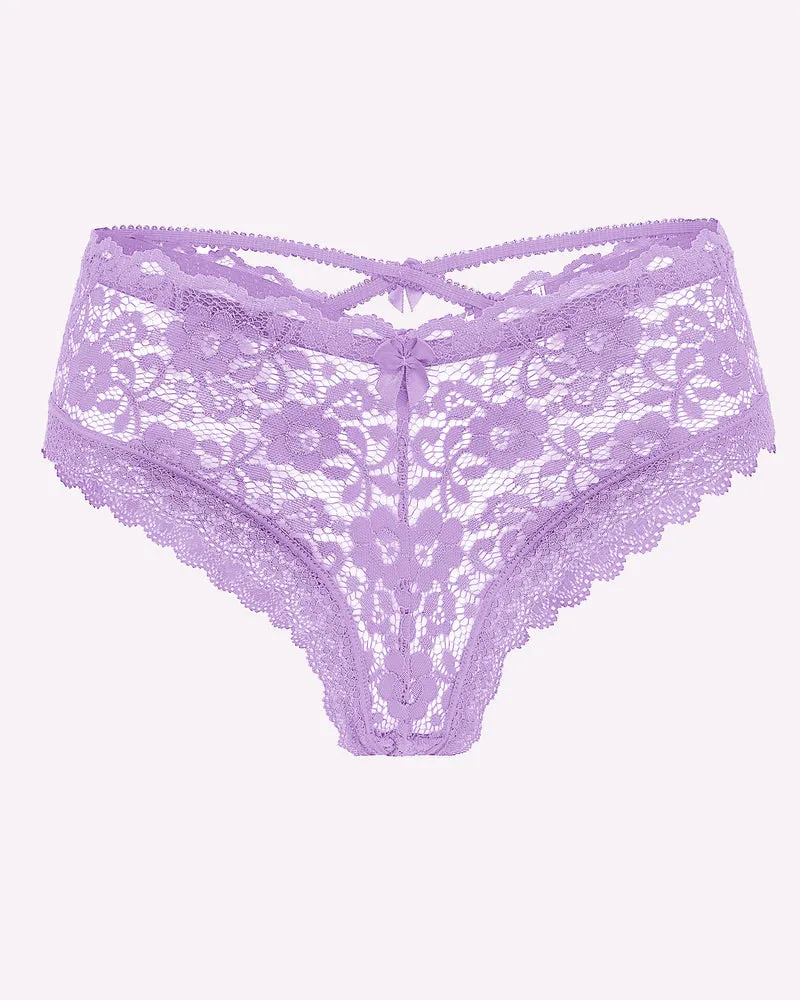 Lace Fairy Criss Cross Back Floral Panties