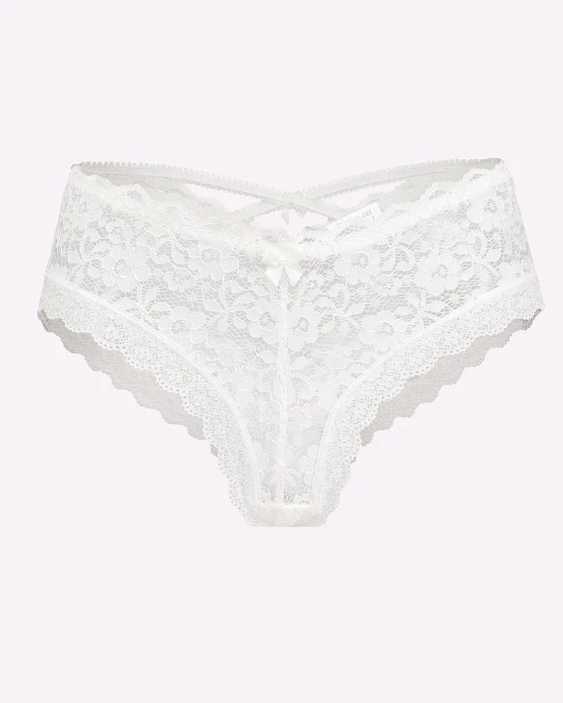 Lace Fairy Criss Cross Back Floral Panties