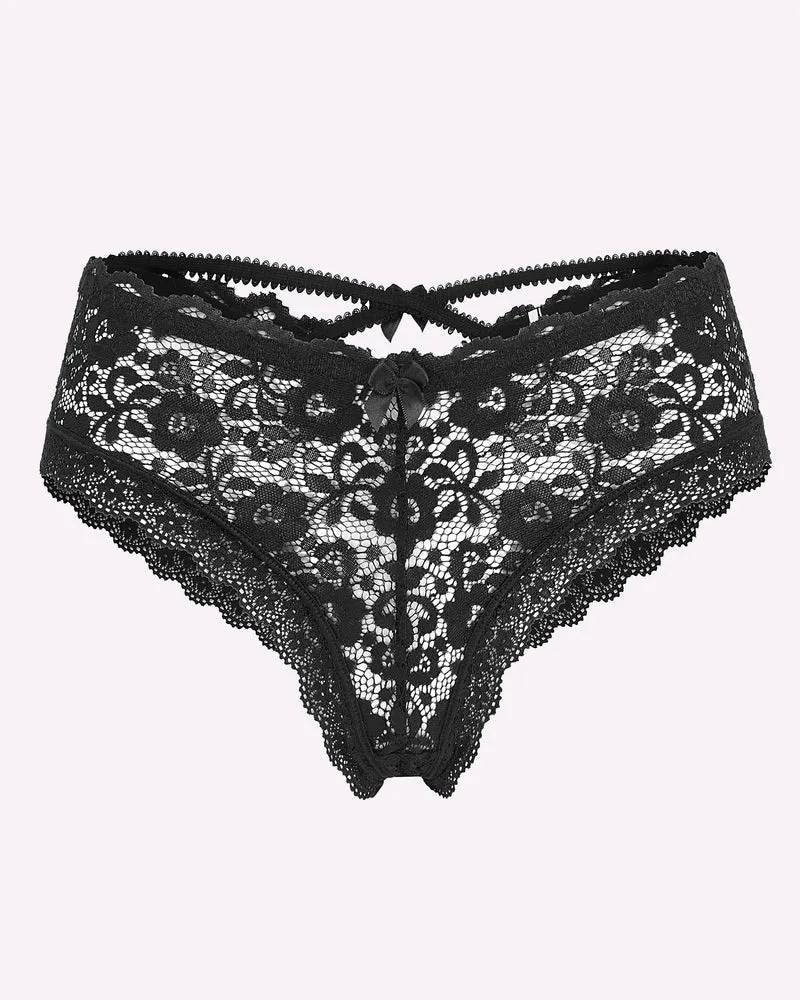 Lace Fairy Criss Cross Back Floral Panties