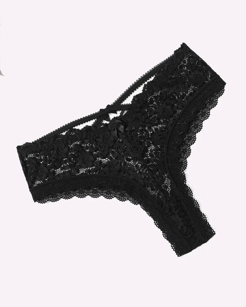 Lace Fairy Criss Cross Back Floral Panties