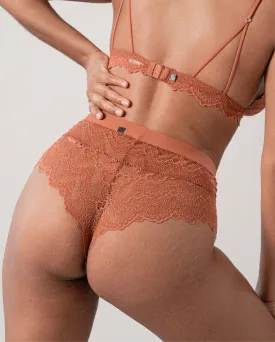 Lace Highwaist String Terracotta