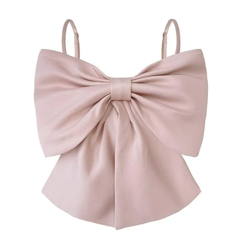 Linda Cute Bow Crop Top