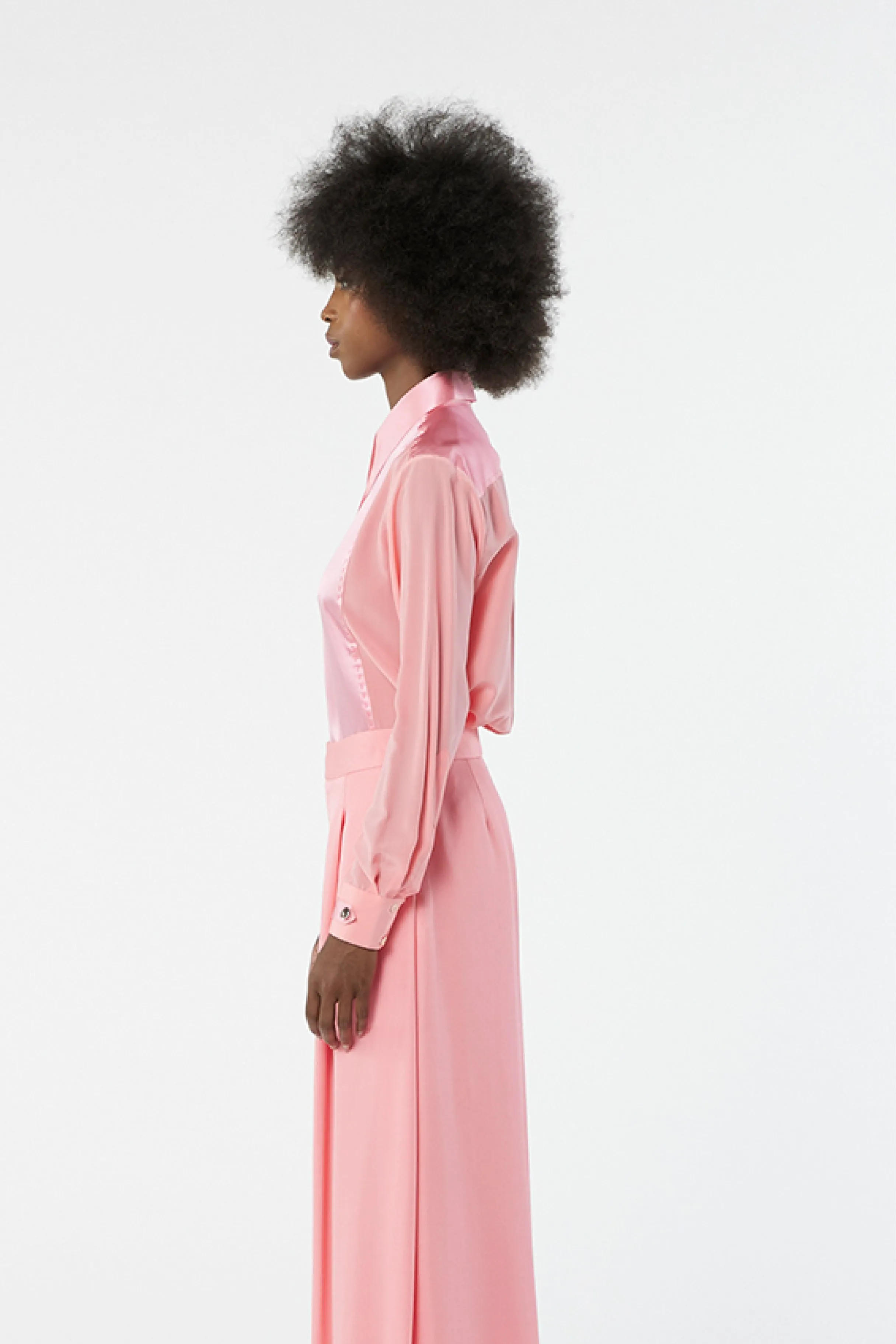 LOCK Powder Pink - silk shirt