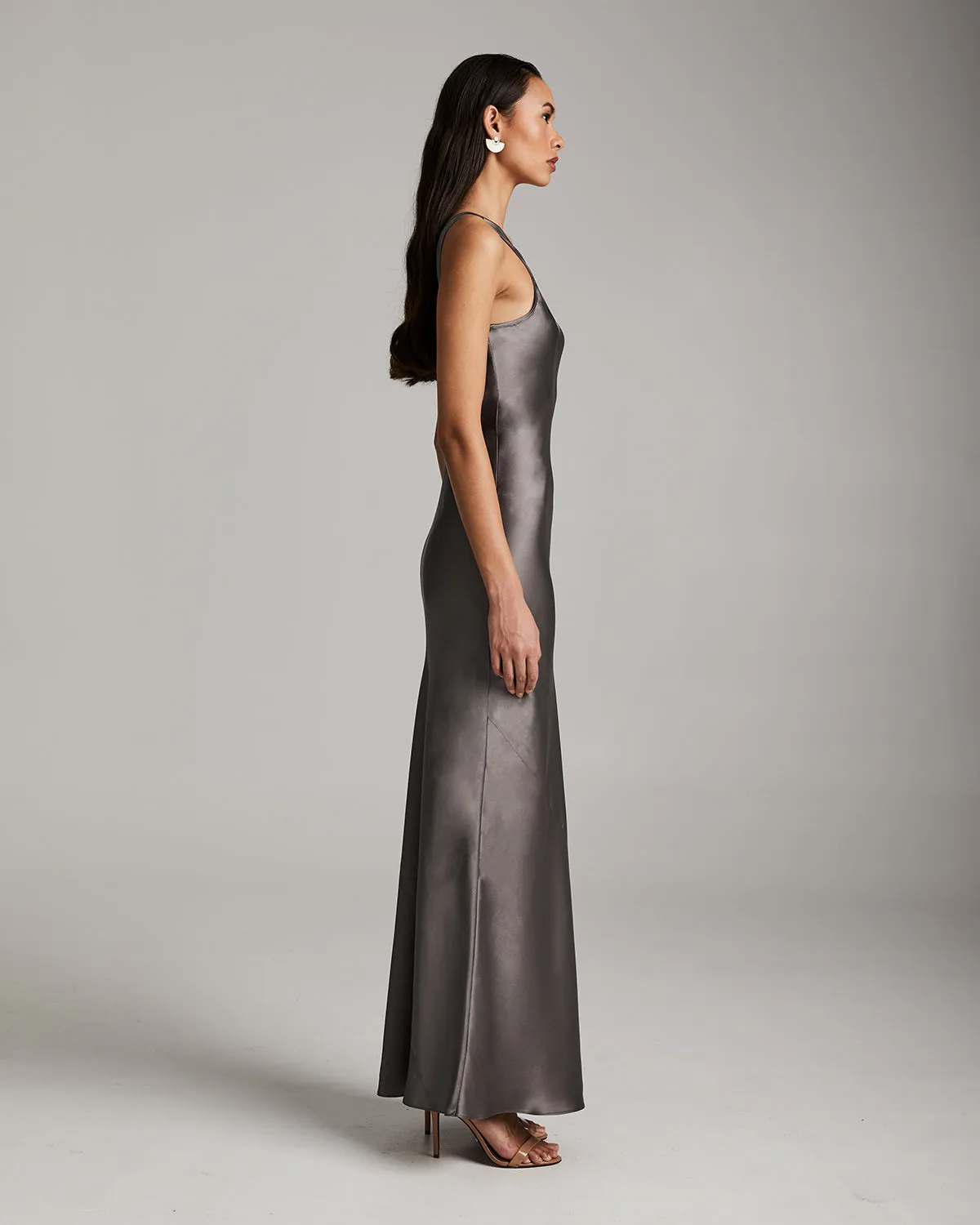 Long Double V Slip Dress