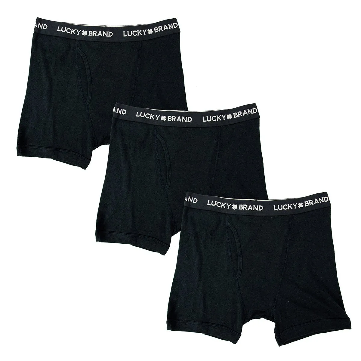 Lucky Brand Men's Cotton Boxer Briefs 3-Pack