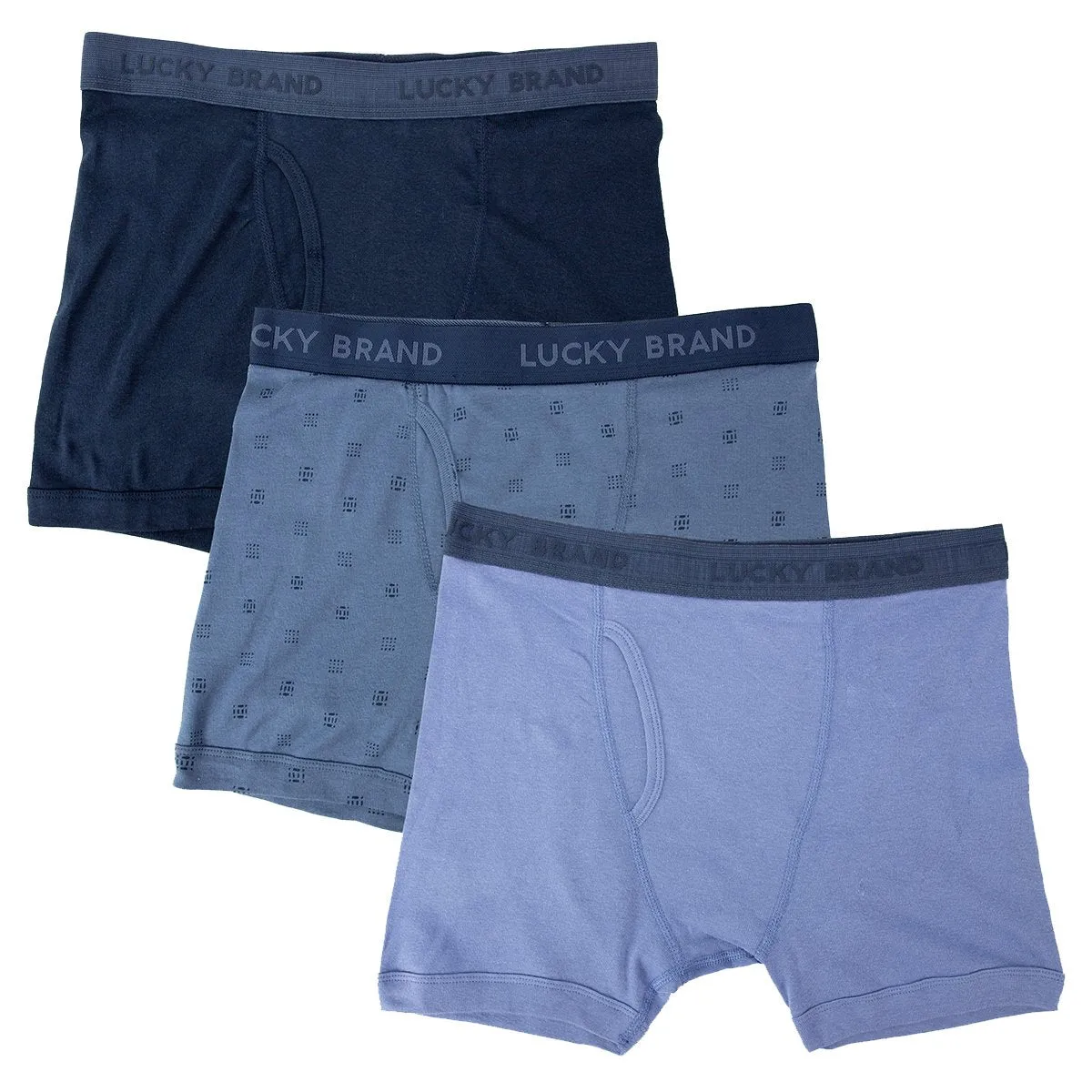 Lucky Brand Men's Cotton Boxer Briefs 3-Pack